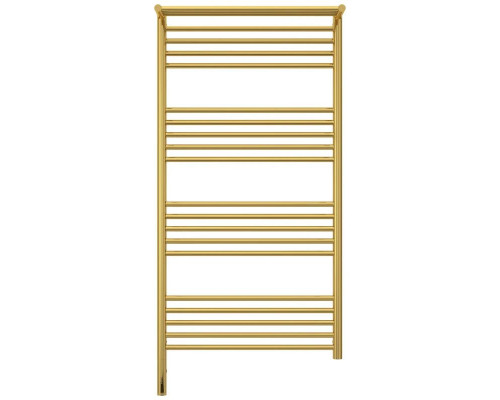Приобрести Полотенцесушитель электрический 1200х600 золотой МЭМ левый Сунержа Богема с полкой 3.0 03-5806-1260 в магазине сантехники Santeh-Crystal.ru
