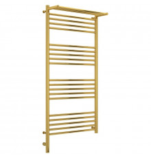 Полотенцесушитель электрический 1200х600 золотой МЭМ левый Сунержа Богема с полкой 3.0 03-5806-1260