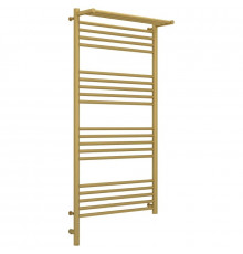 Полотенцесушитель электрический 1200х600 золотой матовый МЭМ левый Сунержа Богема с полкой 3.0 032-5806-1260