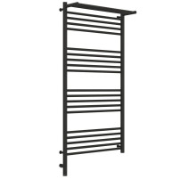 Полотенцесушитель электрический 1200х600 темный титан муар МЭМ левый Сунержа Богема с полкой 3.0 15-5806-1260