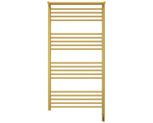 Купить Полотенцесушитель электрический 1200х600 золотой МЭМ правый Сунержа Богема с полкой 3.0 03-5807-1260 в магазине сантехники Santeh-Crystal.ru