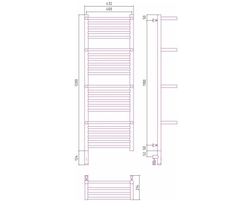 Заказать Полотенцесушитель электрический 1200х400 состаренная латунь МЭМ левый Сунержа Богема с полкой 3.0 051-5808-1240 в магазине сантехники Santeh-Crystal.ru