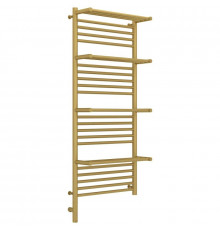Полотенцесушитель электрический 1200х500 золотой матовый МЭМ левый Сунержа Богема с полкой 3.0 032-5808-1250