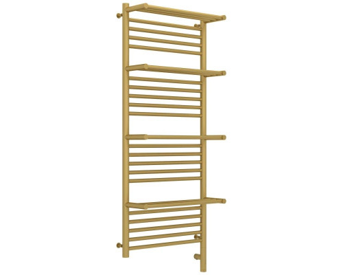 Заказать Полотенцесушитель электрический 1200х500 золотой матовый МЭМ правый Сунержа Богема с полкой 3.0 032-5809-1250 в магазине сантехники Santeh-Crystal.ru