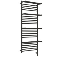 Полотенцесушитель электрический 1200х500 темный титан муар МЭМ правый Сунержа Богема с полкой 3.0 15-5809-1250