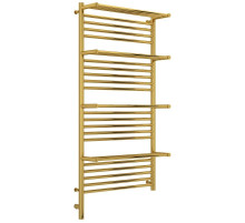 Полотенцесушитель электрический 1200х600 золотой МЭМ левый Сунержа Богема с полкой 3.0 03-5808-1260