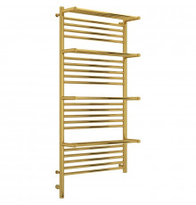 Полотенцесушитель электрический 1200х600 золотой МЭМ левый Сунержа Богема с полкой 3.0 03-5808-1260