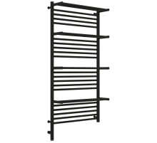 Полотенцесушитель электрический 1200х600 черный матовый МЭМ левый Сунержа Богема с полкой 3.0 31-5808-1260