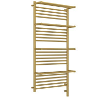 Полотенцесушитель электрический 1200х600 золотой матовый МЭМ правый Сунержа Богема с полкой 3.0 032-5809-1260