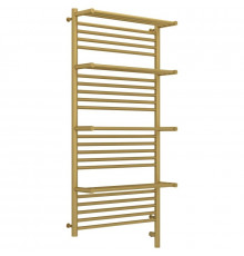 Полотенцесушитель электрический 1200х600 золотой матовый МЭМ правый Сунержа Богема с полкой 3.0 032-5809-1260