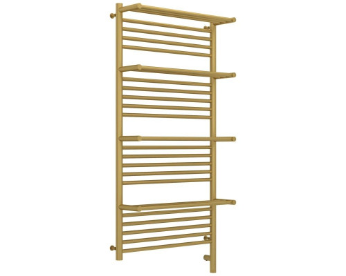 Заказать Полотенцесушитель электрический 1200х600 золотой матовый МЭМ правый Сунержа Богема с полкой 3.0 032-5809-1260 в магазине сантехники Santeh-Crystal.ru