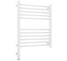 Полотенцесушитель электрический 600х500 белый матовый МЭМ левый Сунержа Флюид 3.0 30-5820-6050