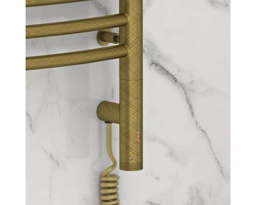 Заказать Полотенцесушитель электрический 600х500 состаренная бронза МЭМ правый Сунержа Флюид 3.0 05-5821-6050 в магазине сантехники Santeh-Crystal.ru