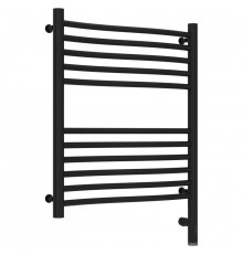 Полотенцесушитель электрический 600х500 черный матовый МЭМ правый Сунержа Флюид 3.0 31-5821-6050