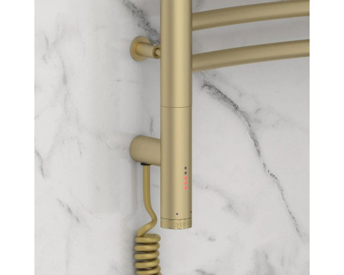 Заказать Полотенцесушитель электрический 800х600 шампань матовая МЭМ левый Сунержа Флюид 3.0 022-5820-8060 в магазине сантехники Santeh-Crystal.ru