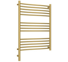 Полотенцесушитель электрический 800х600 золотой матовый МЭМ левый Сунержа Флюид 3.0 032-5820-8060