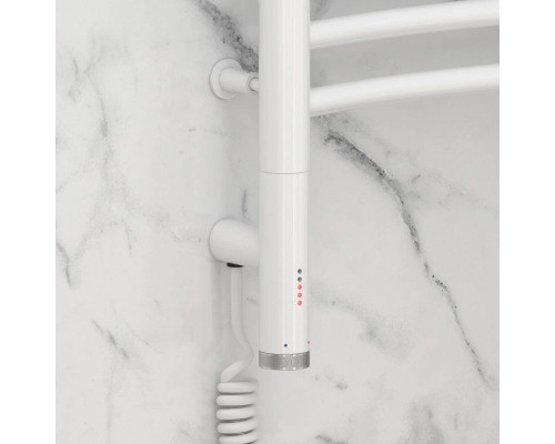 Приобрести Полотенцесушитель электрический 800х600 белый глянец МЭМ левый Сунержа Флюид 3.0 12-5820-8060 в магазине сантехники Santeh-Crystal.ru