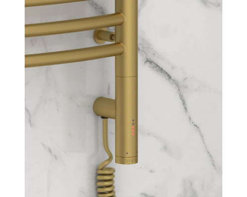 Приобрести Полотенцесушитель электрический 800х600 золотой матовый МЭМ правый Сунержа Флюид 3.0 032-5821-8060 в магазине сантехники Santeh-Crystal.ru