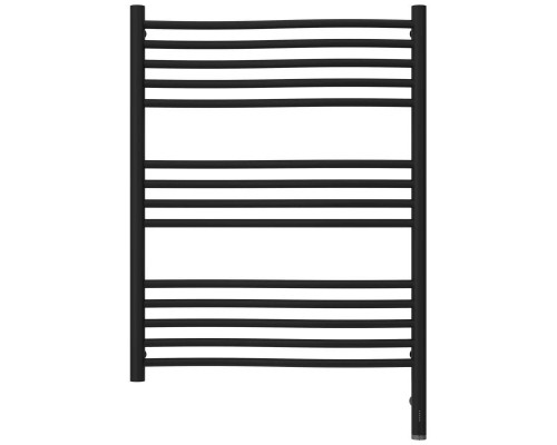 Приобрести Полотенцесушитель электрический 800х600 черный матовый МЭМ правый Сунержа Флюид 3.0 31-5821-8060 в магазине сантехники Santeh-Crystal.ru