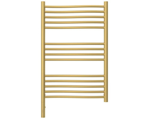 Купить Полотенцесушитель электрический 800х500 золотой матовый МЭМ левый Сунержа Флюид 3.0 032-5820-8050 в магазине сантехники Santeh-Crystal.ru