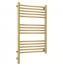 Полотенцесушитель электрический 800х500 золотой матовый МЭМ левый Сунержа Флюид 3.0 032-5820-8050