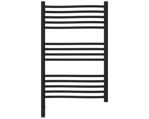 Приобрести Полотенцесушитель электрический 800х500 черный матовый МЭМ левый Сунержа Флюид 3.0 31-5820-8050 в магазине сантехники Santeh-Crystal.ru