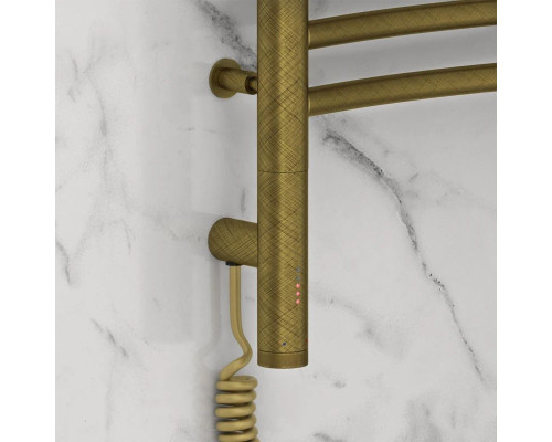 Заказать Полотенцесушитель электрический 1200х500 состаренная бронза МЭМ левый Сунержа Флюид 3.0 05-5820-1250 в магазине сантехники Santeh-Crystal.ru