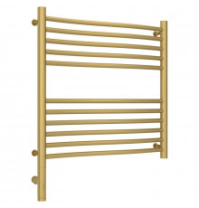 Полотенцесушитель электрический 600х600 золотой матовый МЭМ левый Сунержа Флюид 3.0 032-5820-6060