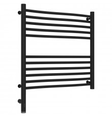 Полотенцесушитель электрический 600х600 черный матовый МЭМ левый Сунержа Флюид 3.0 31-5820-6060