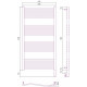 Купить Полотенцесушитель электрический 1200х600 МЭМ правый Сунержа Флюид 3.0 00-5821-1260 в магазине сантехники Santeh-Crystal.ru