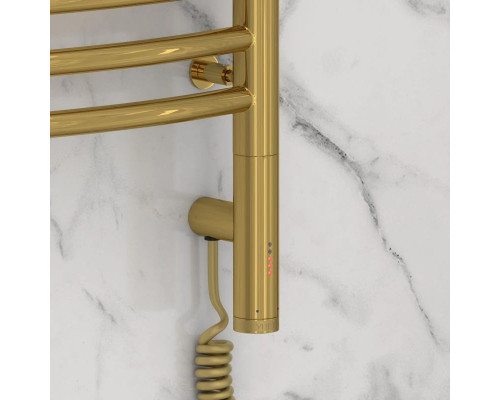 Заказать Полотенцесушитель электрический 1200х600 золотой МЭМ правый Сунержа Флюид 3.0 03-5821-1260 в магазине сантехники Santeh-Crystal.ru