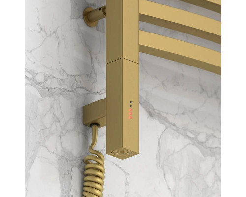 Заказать Полотенцесушитель электрический 600х400 золотой матовый МЭМ левый Сунержа Аркус 3.0 032-5704-6040 в магазине сантехники Santeh-Crystal.ru