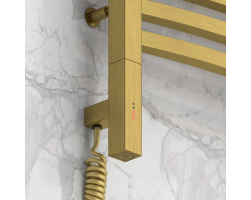 Купить Полотенцесушитель электрический 1000х400 состаренная латунь МЭМ левый Сунержа Аркус 3.0 051-5704-1040 в магазине сантехники Santeh-Crystal.ru