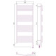 Купить Полотенцесушитель электрический 1200х500 белый глянец МЭМ правый Сунержа Аркус 3.0 12-5705-1250 в магазине сантехники Santeh-Crystal.ru