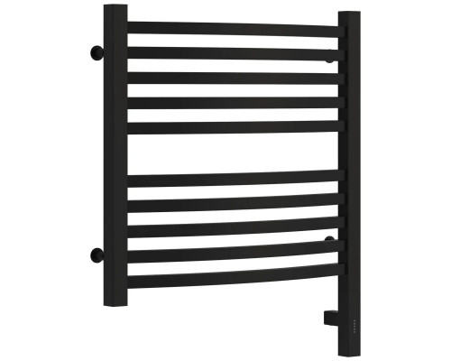 Заказать Полотенцесушитель электрический 500х500 черный матовый МЭМ правый Сунержа Аркус 3.0 31-5705-5050 в магазине сантехники Santeh-Crystal.ru