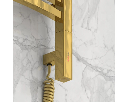 Приобрести Полотенцесушитель электрический 600х500 золотой МЭМ правый Сунержа Аркус 3.0 03-5705-6050 в магазине сантехники Santeh-Crystal.ru