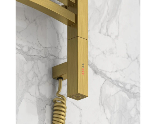 Заказать Полотенцесушитель электрический 600х500 состаренная латунь МЭМ правый Сунержа Аркус 3.0 051-5705-6050 в магазине сантехники Santeh-Crystal.ru