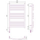 Заказать Полотенцесушитель электрический 800х500 белый глянец МЭМ левый Сунержа Аркус 3.0 12-5704-8050 в магазине сантехники Santeh-Crystal.ru