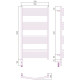 Заказать Полотенцесушитель электрический 1000х500 белый глянец МЭМ левый Сунержа Аркус 3.0 12-5704-1050 в магазине сантехники Santeh-Crystal.ru
