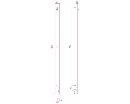 Заказать Полотенцесушитель электрический 1800 состаренная латунь МЭМ правый Сунержа Нюанс 3.0 051-5843-1853 в магазине сантехники Santeh-Crystal.ru