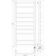 Приобрести Полотенцесушитель электрический 1270х532 ТЭН правый Secado Милан 2  4603759409078 в магазине сантехники Santeh-Crystal.ru