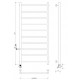 Приобрести Полотенцесушитель электрический 1270х532 ТЭН левый Secado Триада 1 Плюс 4673739247228 в магазине сантехники Santeh-Crystal.ru
