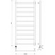 Приобрести Полотенцесушитель электрический 1270х630 ТЭН левый Secado Корато 1 4603777479558 в магазине сантехники Santeh-Crystal.ru