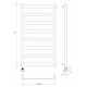 Заказать Полотенцесушитель электрический 1270х430 ТЭН левый Secado Комано 1 4603777475727 в магазине сантехники Santeh-Crystal.ru