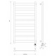 Приобрести Полотенцесушитель электрический 1270х630 ТЭН правый Secado Комано 1 4603777475772 в магазине сантехники Santeh-Crystal.ru