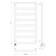 Купить Полотенцесушитель электрический 1070х430 ТЭН левый Secado Парма 4603777443214 в магазине сантехники Santeh-Crystal.ru
