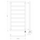 Заказать Полотенцесушитель электрический 1070х630 ТЭН правый Secado Парма 4603777443269 в магазине сантехники Santeh-Crystal.ru
