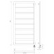 Заказать Полотенцесушитель электрический 1270х530 ТЭН правый Secado Парма 4603777443306 в магазине сантехники Santeh-Crystal.ru