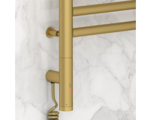 Заказать Полотенцесушитель электрический 600х400 золотой матовый МЭМ левый Сунержа Элегия 3.0 032-5818-6040 в магазине сантехники Santeh-Crystal.ru