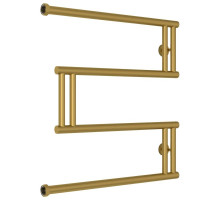 Полотенцесушитель водяной 600x600 золотой матовый Сунержа High-Tech model "M" 032-0050-6060